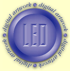LED digital artwork logo